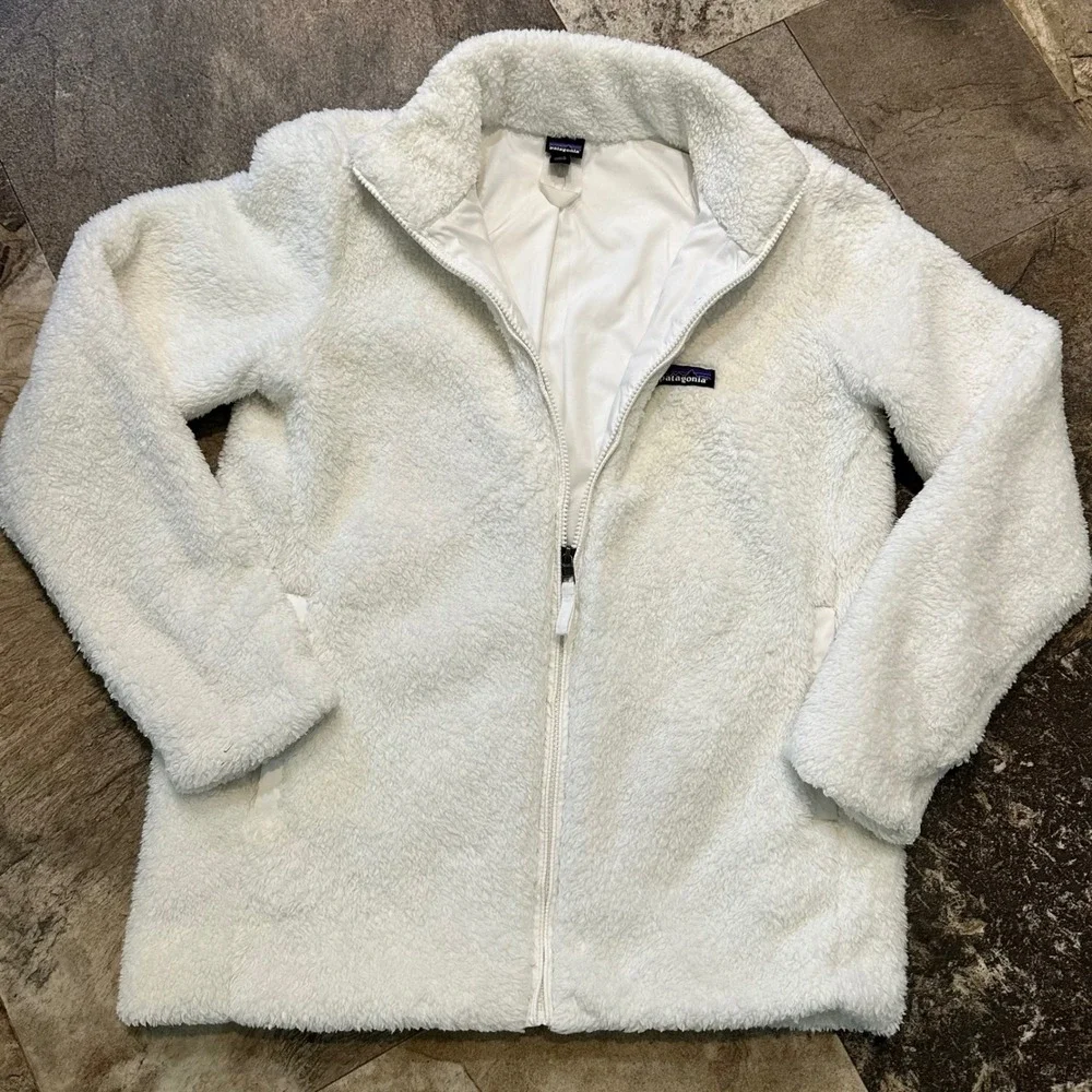 Patagonia Los Gatos Full Zip Fleece Jacket Birch White Medium Cozy Gorpcore